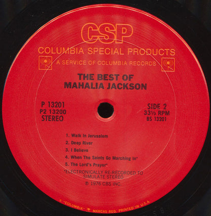 Mahalia Jackson - The Best Of Mahalia Jackson - Hymns, Spirituals & Songs Of Inspiration