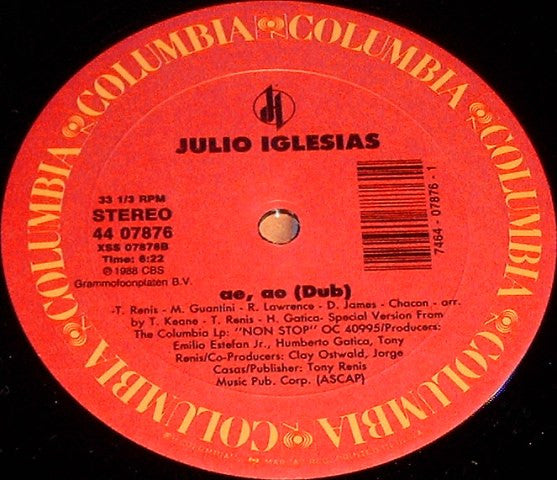 12": Julio Iglesias - Ae, Ao