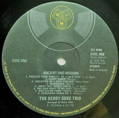 Henry Duke Trio - Ancient & Modern