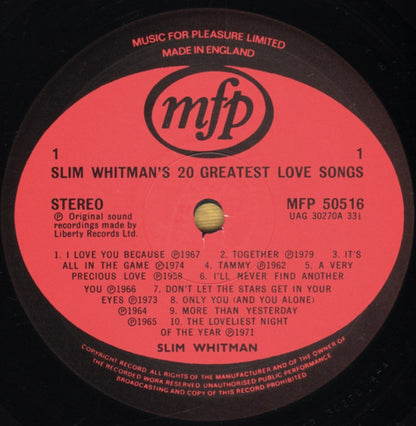 Slim Whitman - Slim Whitman's 20 Greatest Love Songs