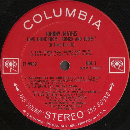 Johnny Mathis - Love Theme From "Romeo And Juliet" (A Time For Us)