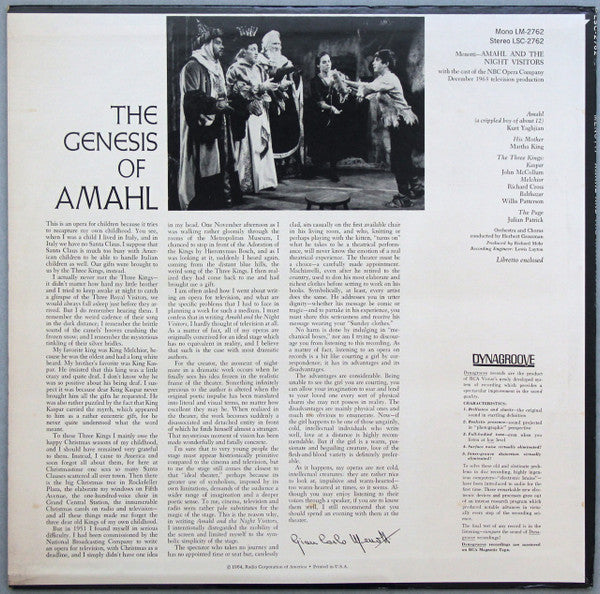 Gian Carlo Menotti - Amahl And The Night Visitors