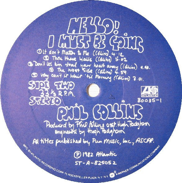 Phil Collins - Hello, I Must Be Going!