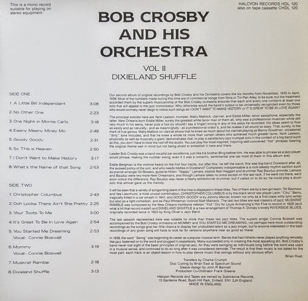 Bob Crosby And His Orchestra - Volume 2 - Dixieland Shuffle