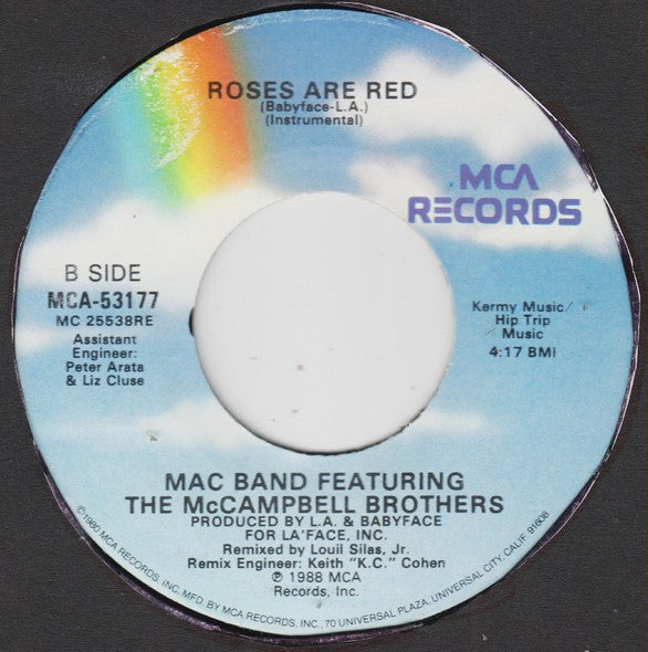 7": Mac Band Featuring The McCampbell Brothers - Roses Are Red