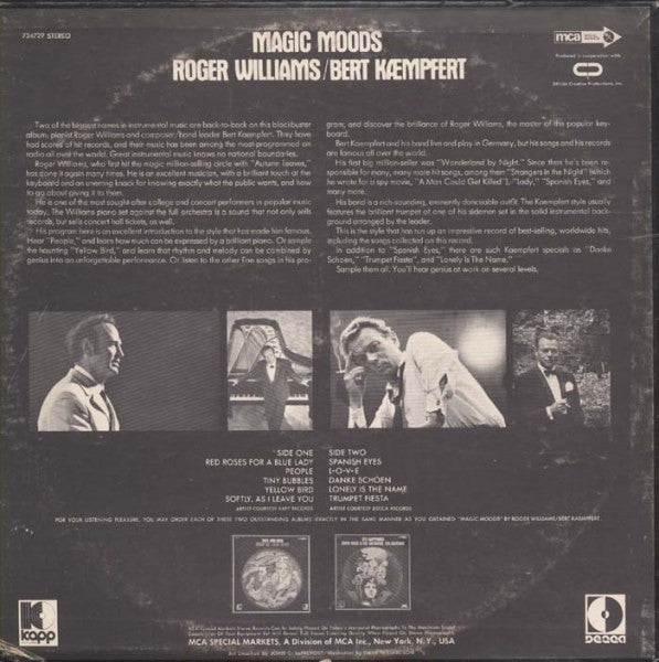 Roger Williams (2), Bert Kaempfert - Magic Moods