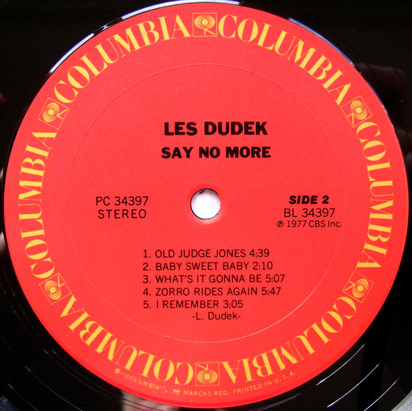 Les Dudek - Say No More