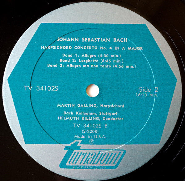 Johann Sebastian Bach, Susanne Lautenbacher, Martin Galling - Violin Concerto In G Minor / Harpsichord Concerto No. 5 In F Minor / Harpsichord Concerto No. 4 In A Major