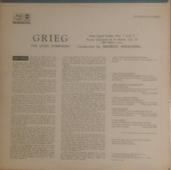 Utah Symphony Orchestra, Maurice de Abravanel - I Dig Grieg - Piano Concerto Peer Gynt Suites