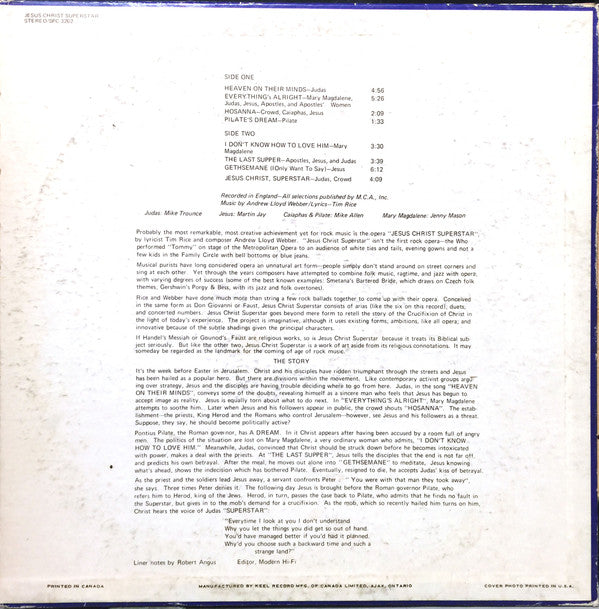 Various - Musical Excerpts From The Rock Opera Jesus Christ Superstar