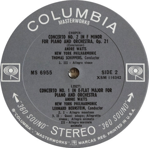 André Watts, Franz Liszt, Frédéric Chopin - Concerto No. 1 In E-Flat / Concerto No. 2 In F Minor
