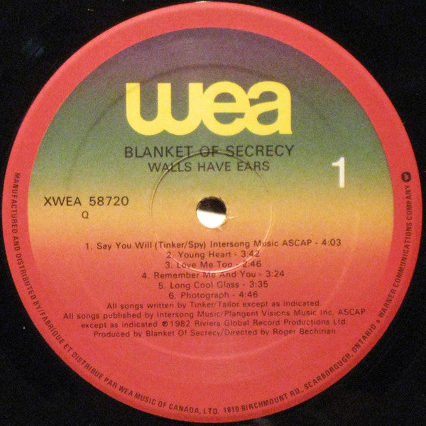 Blanket Of Secrecy - Walls Have Ears