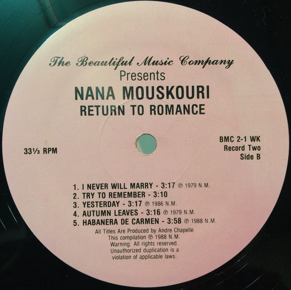 Nana Mouskouri - Return To Romance