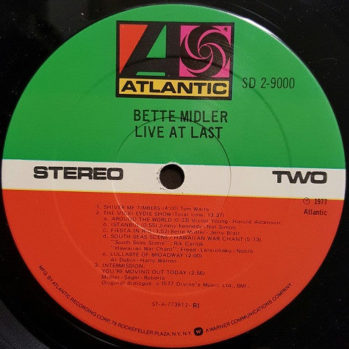 Bette Midler - Live At Last