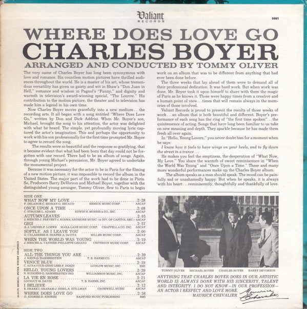 Charles Boyer - Where Does Love Go