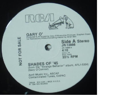 12" Single: Gary O'Connor - Shades Of '45 (Edited Version)