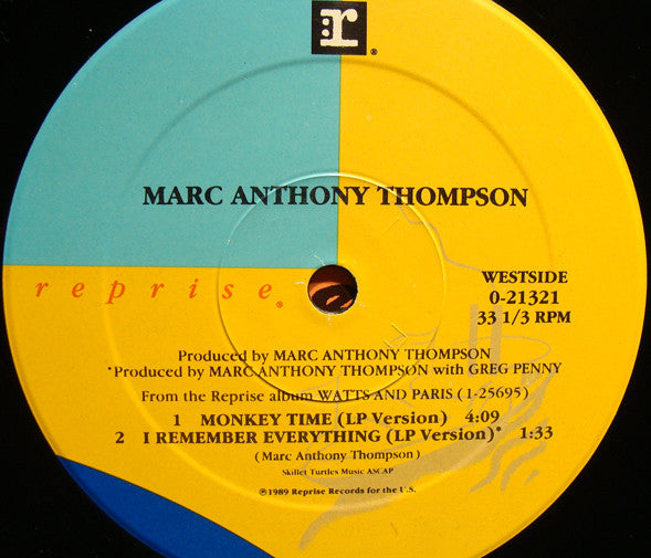 12" Single: Marc Anthony Thompson - Dog In The Road (Of Life)