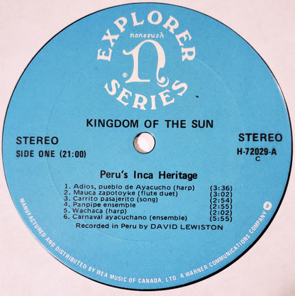David Lewiston - Kingdom Of The Sun - Peru's Inca Heritage