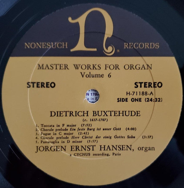 Dieterich Buxtehude, Jørgen Ernst Hansen - Master Works For Organ Volume 6 - Dietrich Buxtehude