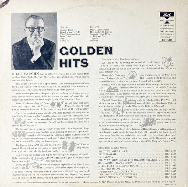 Billy Vaughn And His Orchestra - Golden Hits