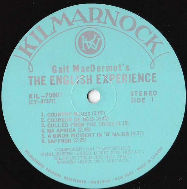 Galt MacDermot - The English Experience