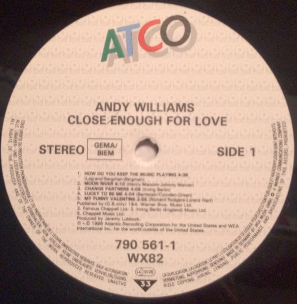 Andy Williams - Close Enough For Love