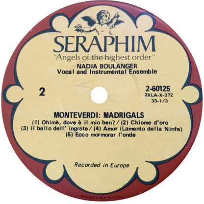 Nadia Boulanger, Claudio Monteverdi - Madrigals