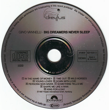 Gino Vannelli - Big Dreamers Never Sleep