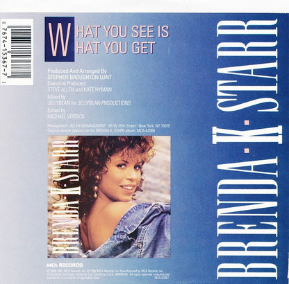 7" Single: Brenda K. Starr - What You See Is What You Get