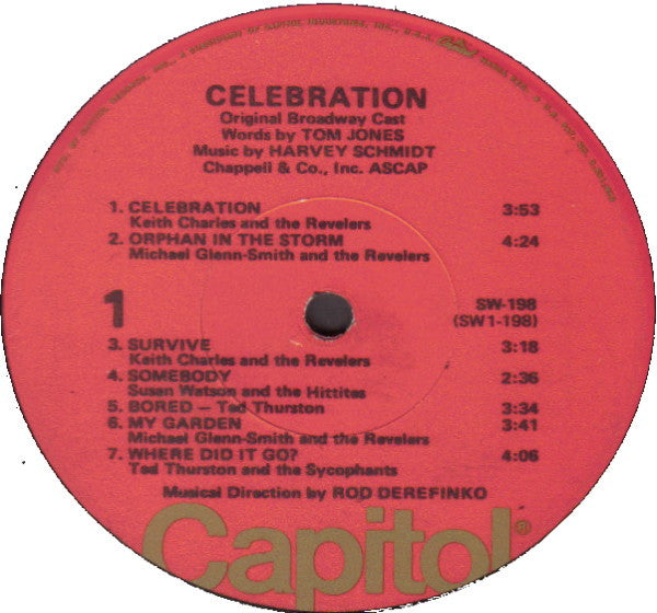 Various - Celebration - Original Broadway Cast