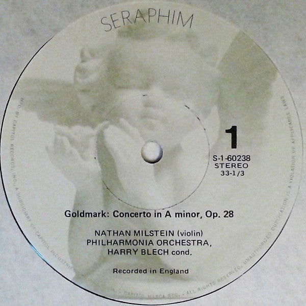 Karl Goldmark, Ludwig van Beethoven, Nathan Milstein, Harry Blech, Philharmonia Orchestra - Violin Concerto In A Minor / The Two Romances