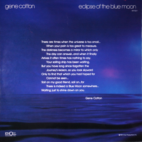Gene Cotton - Eclipse Of The Blue Moon