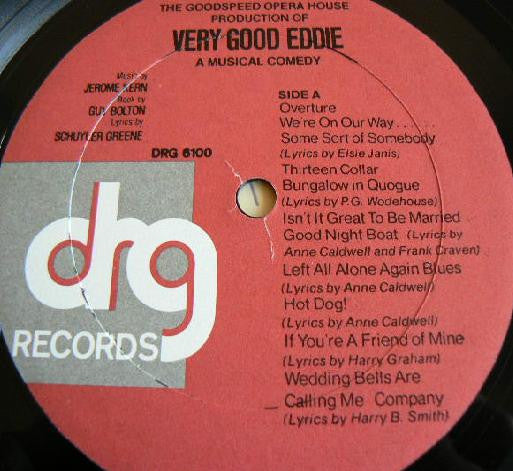 "Very Good Eddie" Goodspeed Opera House Original Cast (1977) - Very Good Eddie