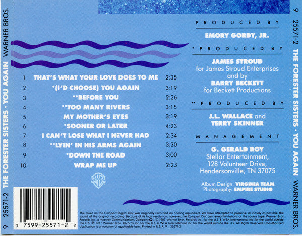 The Forester Sisters - You Again