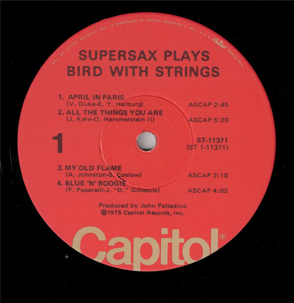 Supersax - Supersax Plays Bird With Strings