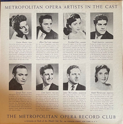 Giuseppe Verdi, Lucine Amara, Rosalind Elias, Shakeh Vartenissian, Albert Da Costa, Frank Guarrera, Giorgio Tozzi, Louis Sgarro, James McCracken, The Metropolitan Opera House Orchestra, Metropolitan Opera Chorus, Fausto Cleva, Kurt Herbert Adler - Aïda