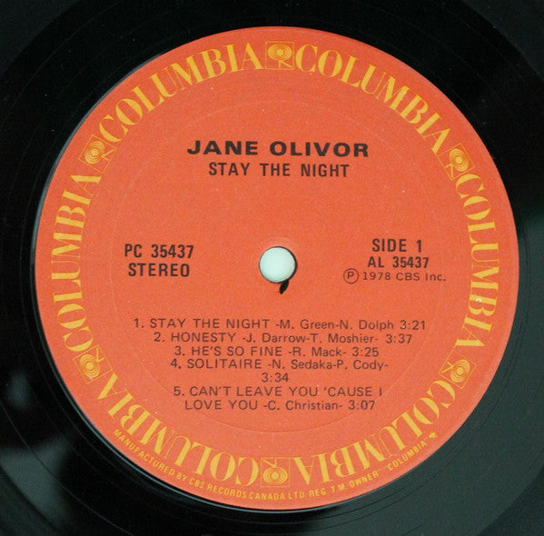 Jane Olivor - Stay The Night