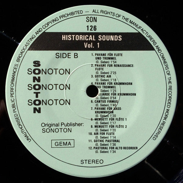 Karlheinz Krupp, Otto Sieben - Historical Sounds, Vol. 1