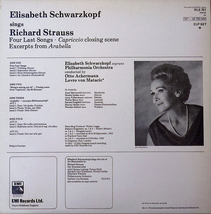 Elisabeth Schwarzkopf, Richard Strauss, Philharmonia Orchestra, Otto Ackermann, Lovro Von Matacic - Four Last Songs · Capriccio: Closing Scene · Arabella: Excerpts