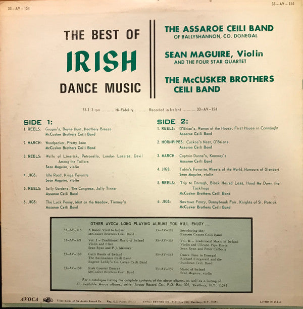 The Assaroe Ceili Band, Sean McGuire, McCusker Brothers Ceili Band - The Best Of Irish Dance Music