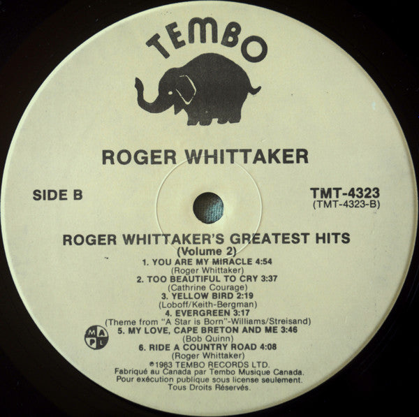 Roger Whittaker - Greatest Hits (Vol. 2)