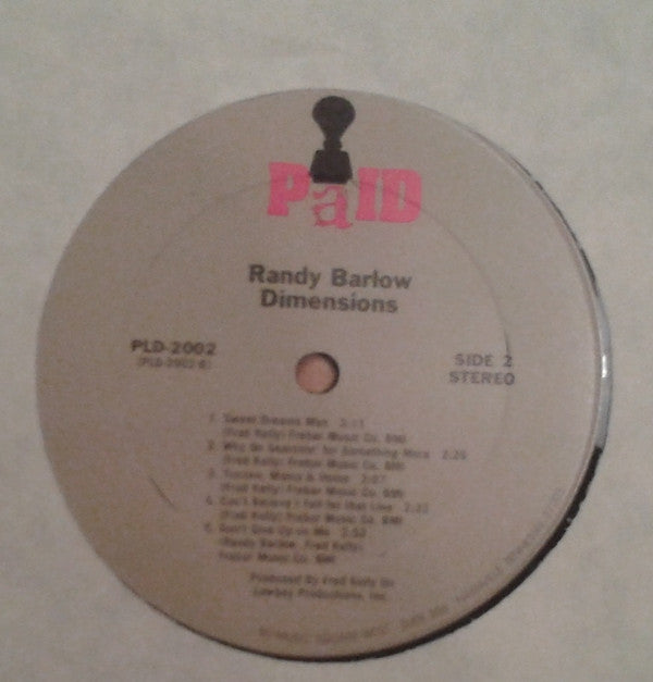 Randy Barlow - Dimensions