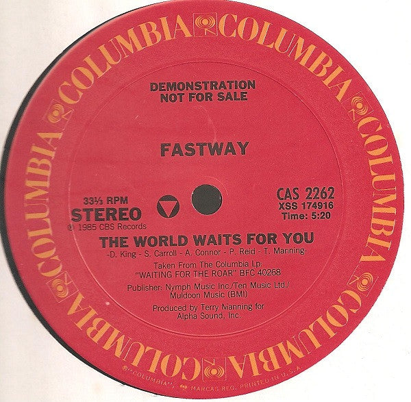 12": Fastway (2) - The World Waits For You