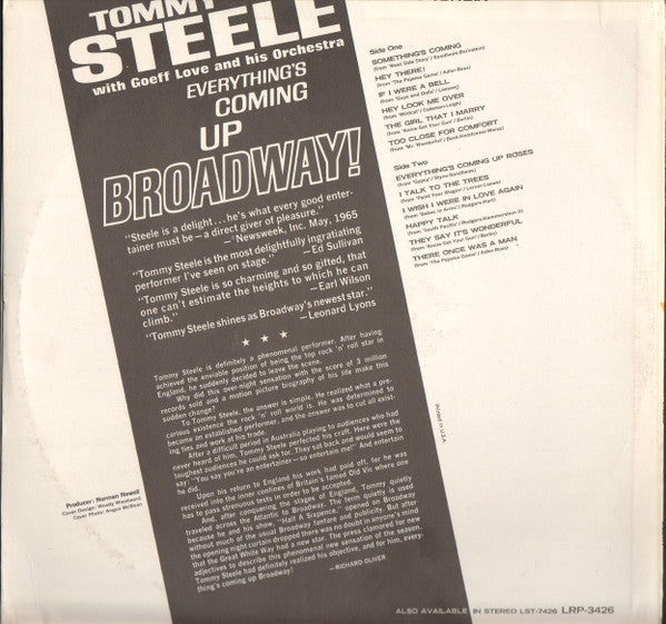 Tommy Steele, Geoff Love & His Orchestra - Everything's Coming Up Broadway!