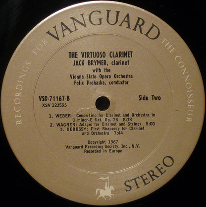 František Vincenc Kramář - Krommer, Carl Maria von Weber, Claude Debussy, Richard Wagner, Jack Brymer, Orchester Der Wiener Staatsoper, Felix Prohaska - The Virtuoso Clarinet