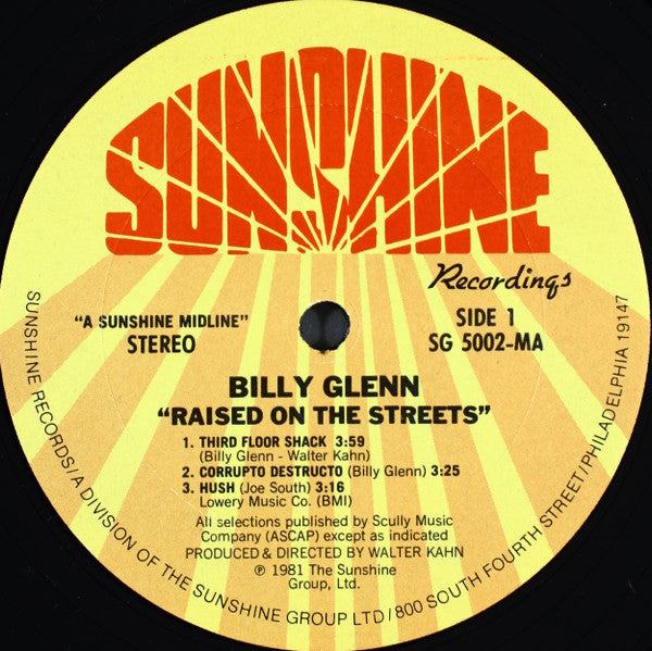 Billy Glenn (2) - Raised On The Streets