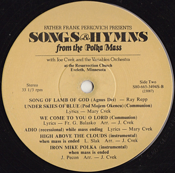 Father Frank Perkovich, Joe Cvek And The Variables Orchestra - Father Frank Perkovich Presents Songs & Hymns From The Polka Mass