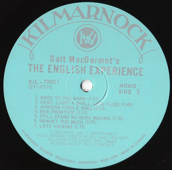 Galt MacDermot - The English Experience