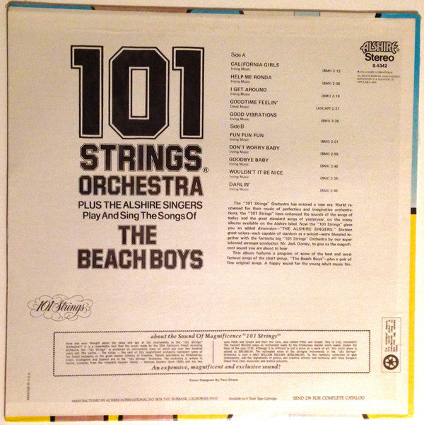 101 Strings, The Alshire Singers - Play And Sing The Songs Of The Beach Boys