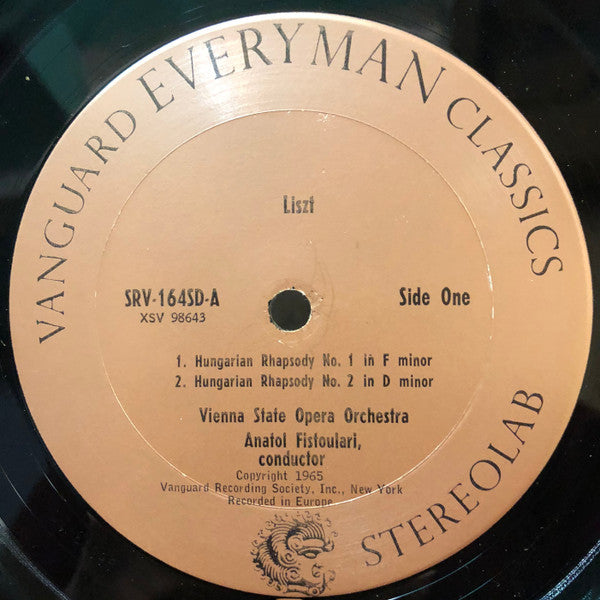 Franz Liszt, Orchester Der Wiener Staatsoper, Anatole Fistoulari - Four Hungarian Rhapsodies